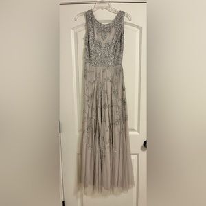 Pizarro Night New Without Tags Beaded Dress in Light Grey Sz 2